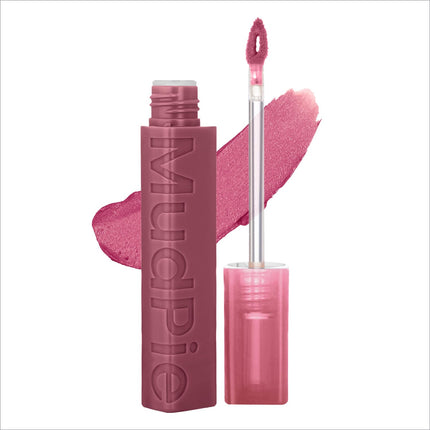 Swiss Beauty Mudpie lipstick in dusty rose with soft matte mousse finish, highly pigmented, non-transfer, long-lasting wear
