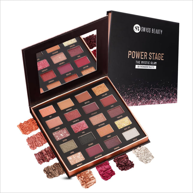 Swiss Beauty Power Stage Eyeshadow Palette with 20
