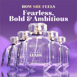 Elegant display of Swiss Beauty She Leads EDP, a perfect long lasting perfume choice for confident women.