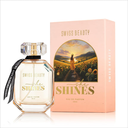 Swiss Beauty She Shines EDP | Long-Lasting | Ideal For Gifting | Everyday Wear | Long Lasting Perfume with Neroli, Jasmine and Musk notes in a 100ml bottle