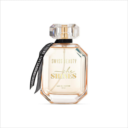 Swiss Beauty She Shines EDP | Long-Lasting | Ideal For Gifting | Everyday Wear | Long Lasting Perfume, Top Note: Neroli, Middle Note: Jasmine, Base Note: Musk, 100ml