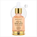 Swiss Beauty Vit C Serum packaging showcasing the benefits of vitamin C serum for brightening and hydration.