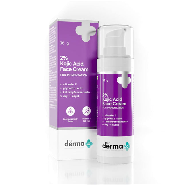 The Derma Co 2% Kojic Acid Cream | Reduces dark spots, pigmentation & blemishes | Kojic acid dark spot cream for men and women.