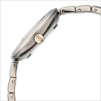 a close up of a watch on a white background