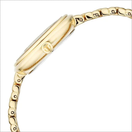 a close up of a watch on a white background