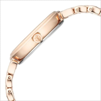 a close up of a watch on a white background