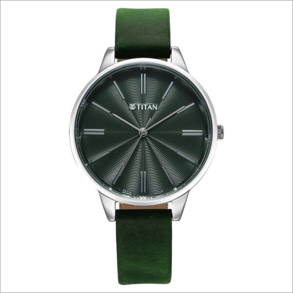 a green watch on a white background
