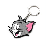 Tom and Jerry Tom Face Cartoon Keychain on White Background