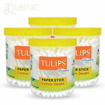 Tulips Premium Paper Stick Cotton Ear Buds 100 Sticks/ 200