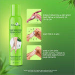 Natural Urban Yog Hair Removal Cream Spray For Women, 200 ml, featuring aloe essence for a soothing and painless hair removal experience.