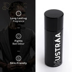 USTRAA BLACK Deodorant Body Spray 150 ml Pack of 3 - BODY