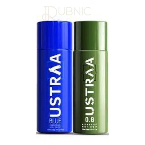 USTRAA BLUE Deodorant Body Spray 150 ml+O.G Deodorant Body