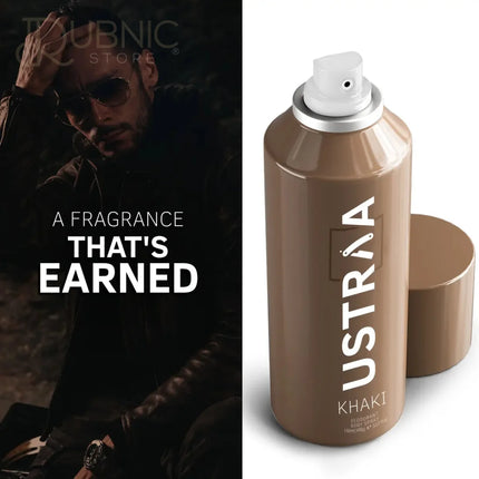 USTRAA KHAKI Deodorant Body Spray 150 ml Pack of 3 - BODY