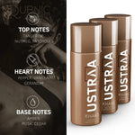 USTRAA KHAKI Deodorant Body Spray 150 ml Pack of 3 - BODY