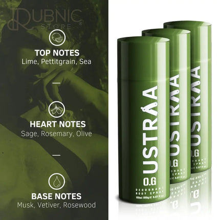 USTRAA O.G Deodorant Body Spray 150ml Pack of 3 - BODY SPRAY