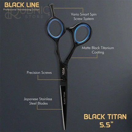 Vega Professional Black Titan 5.5 Black line Hairdressing