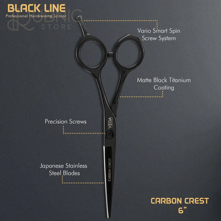Vega Professional Carbon Crest 6 Black Line Hairdressing