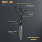 Vega Professional Carbon Crest Thinning Black line