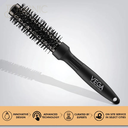 Vega Professional Carbon Dry Round Brush 25mm (VPMHB-11) -