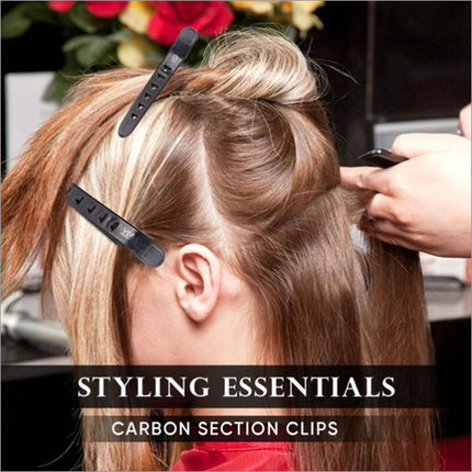 a woman getting her hair styled by a hair stylist