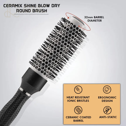 Vega Professional Ceramix Shine Blow Dry Round Brush 32mm