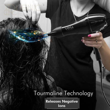 VEGA Professional Dry Hair Dryer Black (VPMHD-03) - HAIR