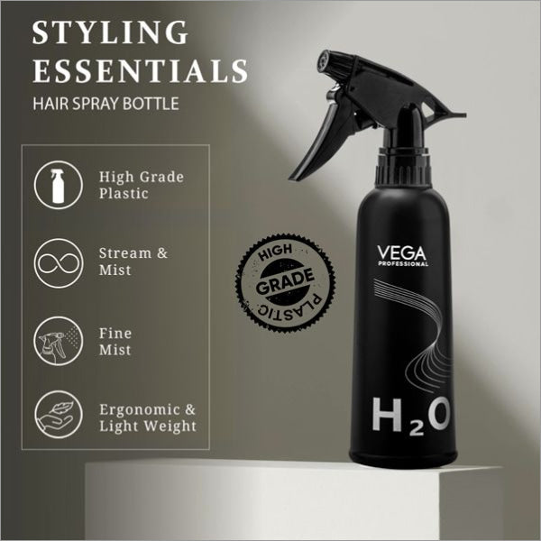 VEGA PROFESSIONAL HAIR SPRAY BOTTLE BLACK - 350 ML
