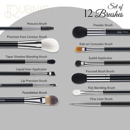 Vega Professional Makeup Brush Set of 12 (VPPMB-43) - Makeup