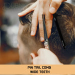 Vega Professional Pin Tail Comb Wide Teeth VPVCC-06 PACK
