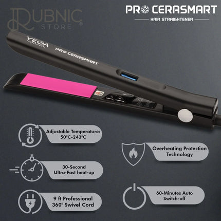 VEGA Professional Pro Cera Smart Hair Straightener