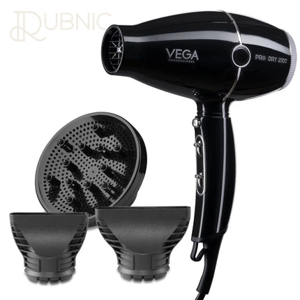 VEGA Professional Pro Dry Hair Dryer Black (VPPHD-02) - HAIR