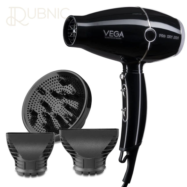 VEGA Professional Pro Dry Hair Dryer Black (VPPHD-02) - HAIR