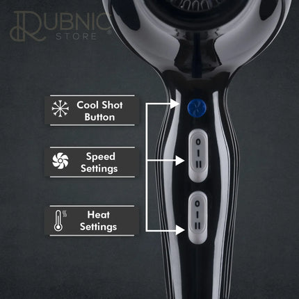 VEGA PROFESSIONAL Pro Dry Hair Dryer Black (Vpphd-09) - HAIR