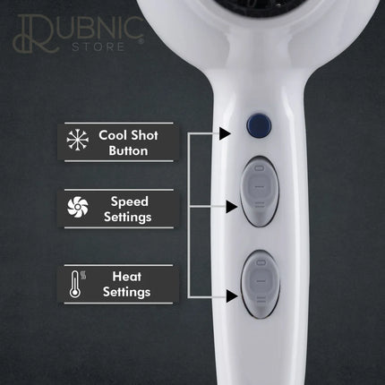VEGA Professional Pro Dry Hair Dryer White (VPPHD-08) - HAIR