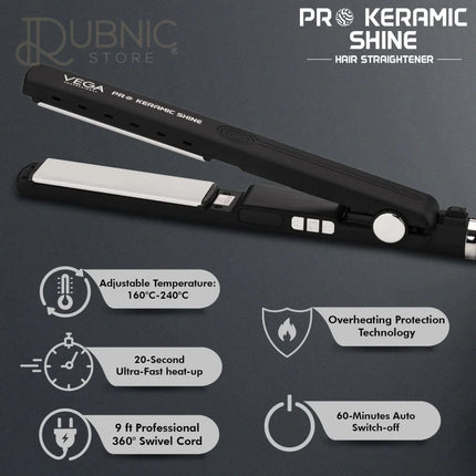 VEGA Professional Pro Keramic Shine Hair Straightener (VPPHS