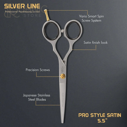 Vega Professional Pro Style Satin 5.5 Silver line