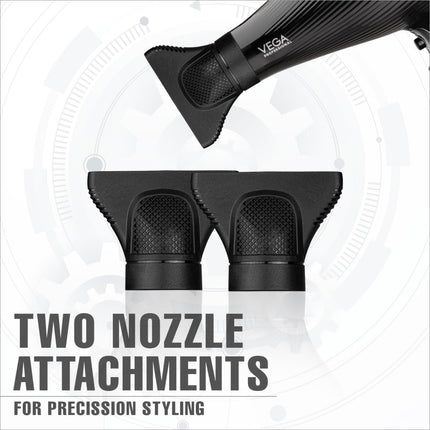 two nozzle attachments for precision styling