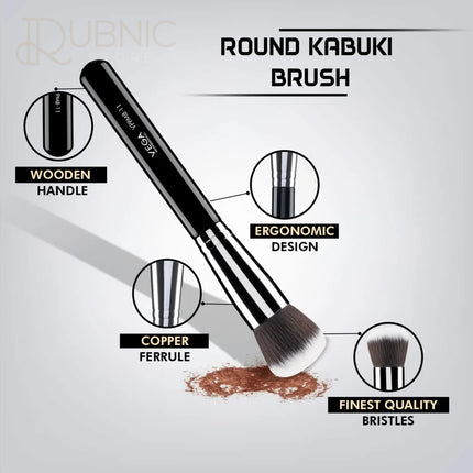 Vega Professional Round Kabuki Brush VPPMB-11 - Makeup