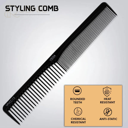 Vega Professional Styling Comb VPVCC-13 PACK OF 2 - Comb