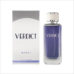 Verdict EDP 100ml premium perfume in packaging featuring a white box with elegant branding, showcasing the product details.