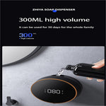 Black w1 wall-mounted soap dispenser smart touchless with gold trim digital display 300ml high volume use