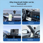 Silver alloy x035 universal car phone holder with flexible bendable long arm for versatile universal car magnetic mounting