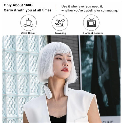 White xiaomi youpin jeeback g20 electric cervical vertebra massager with three-level constant temperature hot compress worn on neck