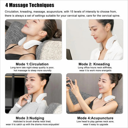 White xiaomi youpin jeeback g20 electric cervical vertebra massager with four modes and three-level constant temperature hot compress