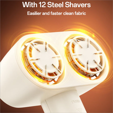 White yesido ec20 dual head fabric shaver with 12 steel blades and led display for efficient lint removal