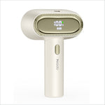 Cream yesido ec20 dual head fabric shaver with led display and 12 blades lint remover showing 100 battery and bars