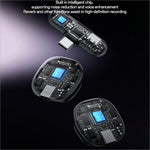 Black yesido kr20 ip plug wireless earbuds with transparent casing and blue illuminated chips for high fidelity audio