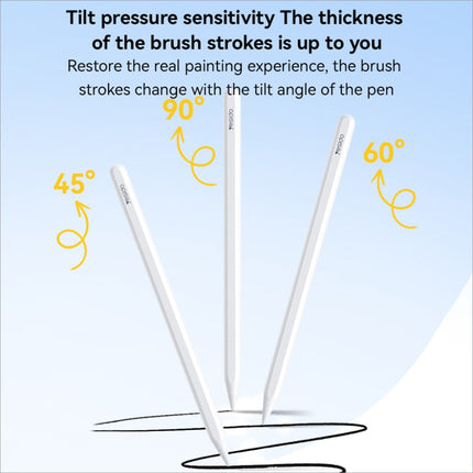 White yesido st18 ipad stylus pen with sleek minimalist design wireless charging and magnetic attachment features