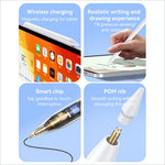 Yesido st18 white ipad stylus pen with pom nib smart chip magnetic charging and anti-mistouch functionality