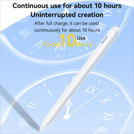 White YESIDO ST18 ipad stylus pen with smooth surface wireless charging and magnetic attachment for touch screens
